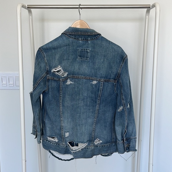 Abercrombie and Fitch Oversized Distressed Jean Jacket - Picture 3 of 5